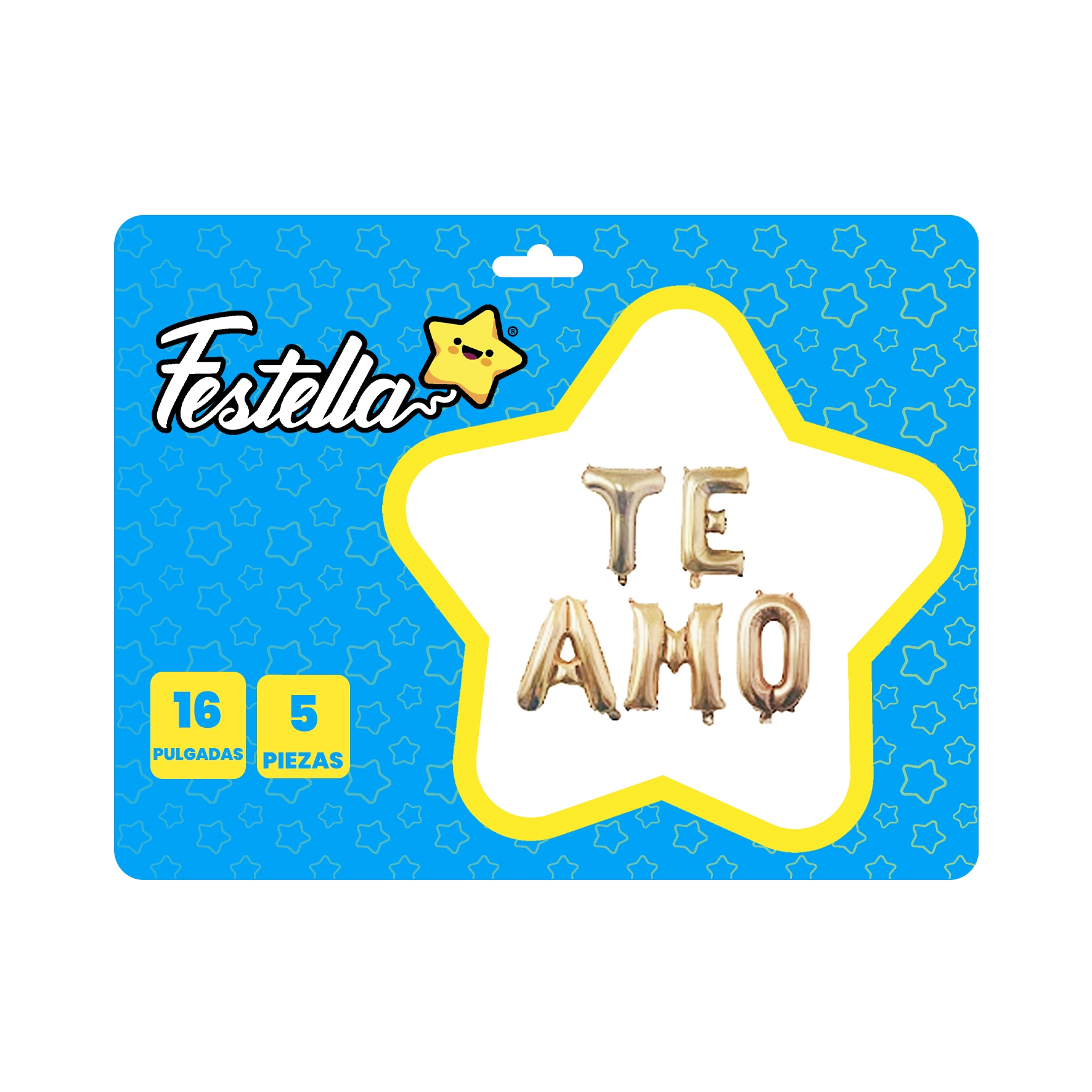 GLOBO TE AMO PALO DE ROSA (PQTX12):