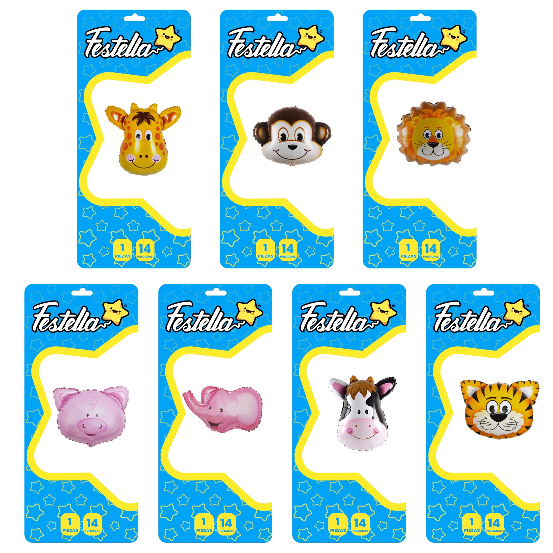GLOBO ANIMALES 14"(PQTX25)