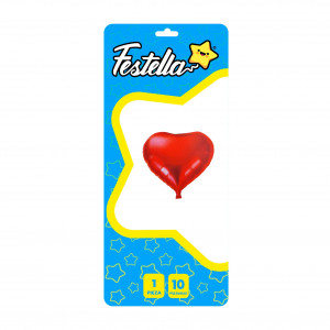 GLOBO CORAZON ROJO 10" CARTON