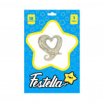 GLOBO CORAZON PLATEADO 18"(PQTX25)
