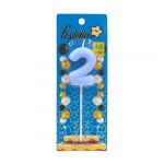 VELA NUMERO 4.5CM AZUL #2 (CJX50)