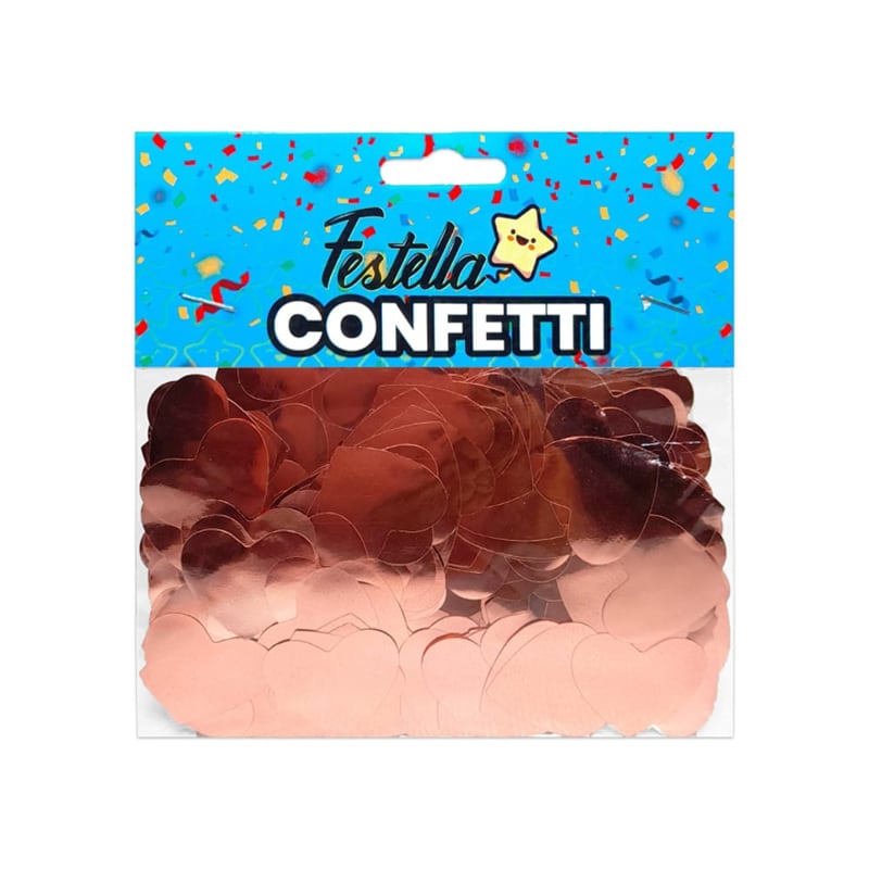 CONFETI PARA GLOBO CORAZON PALO ROSA (PQTX12)