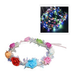 DIADEMA DE FLORES CON LUZ (PQTX10)º