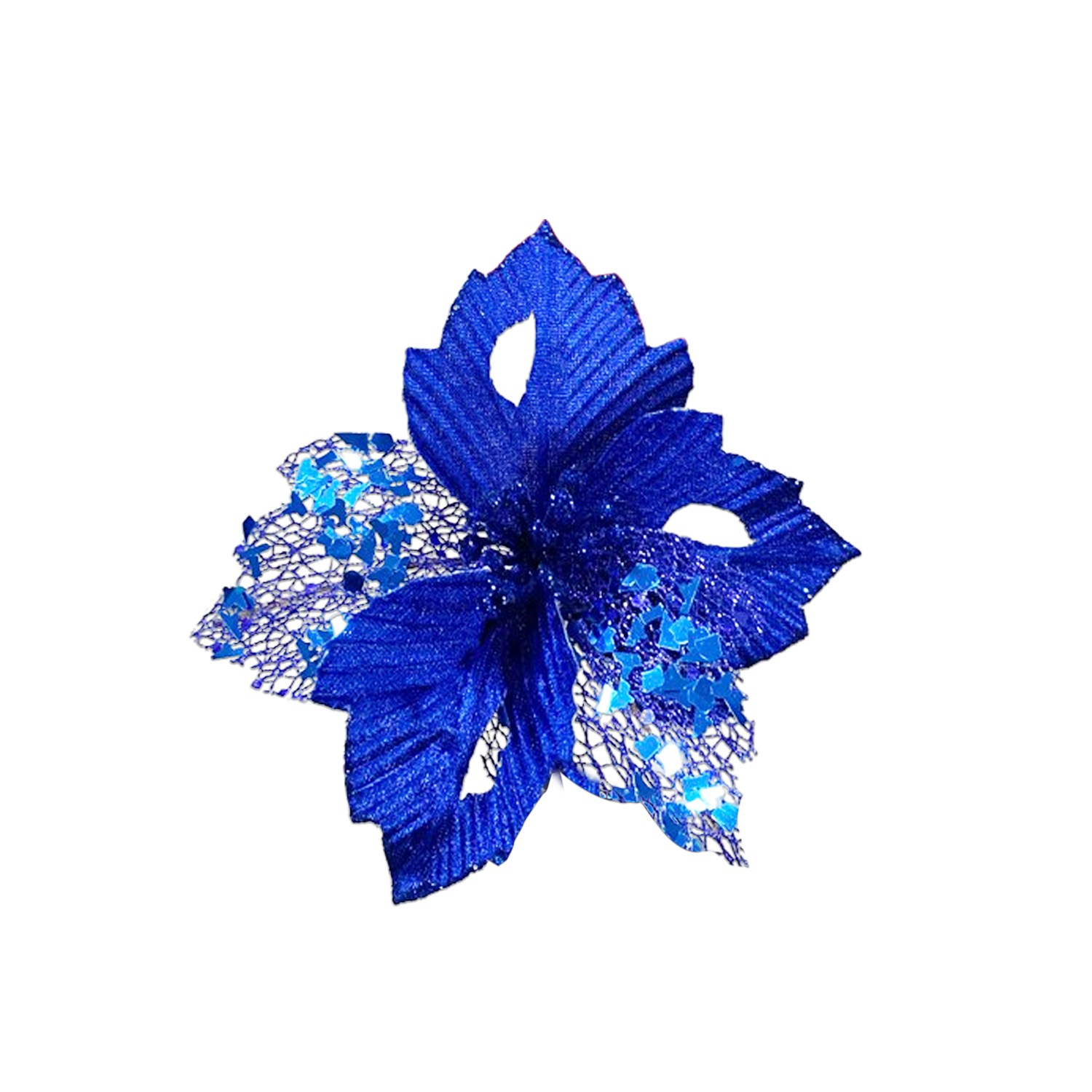 FLOR NAVIDEÑA AZUL 20CM (BJX150)