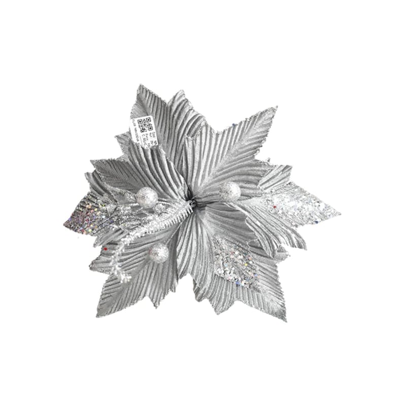 FLOR NAVIDEÑA PLATEADA(BDJAX144)