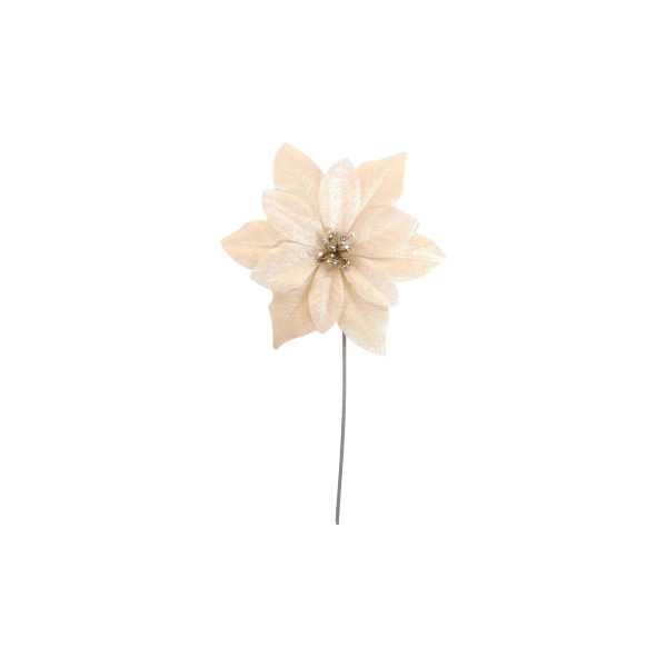 FLOR NAVIDEÑA DORADA 16CM (PQTX24)
