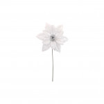 FLOR NAVIDEÑA PLATEADA 16CM (PQTX24)