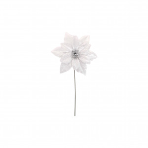 FLOR NAVIDEÑA PLATEADA 16CM (PQTX24)