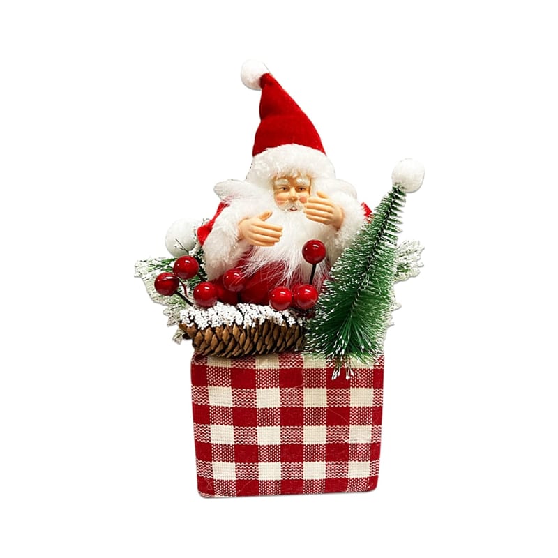 ADORNO CON MUÑECO NAVIDEÑO