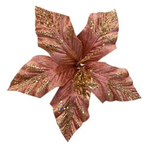FLOR NAVIDEÑA PALO ROSA 27CM (BDJX120)''