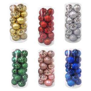 BOLAS NAVIDEÑAS SURTIDA  X24