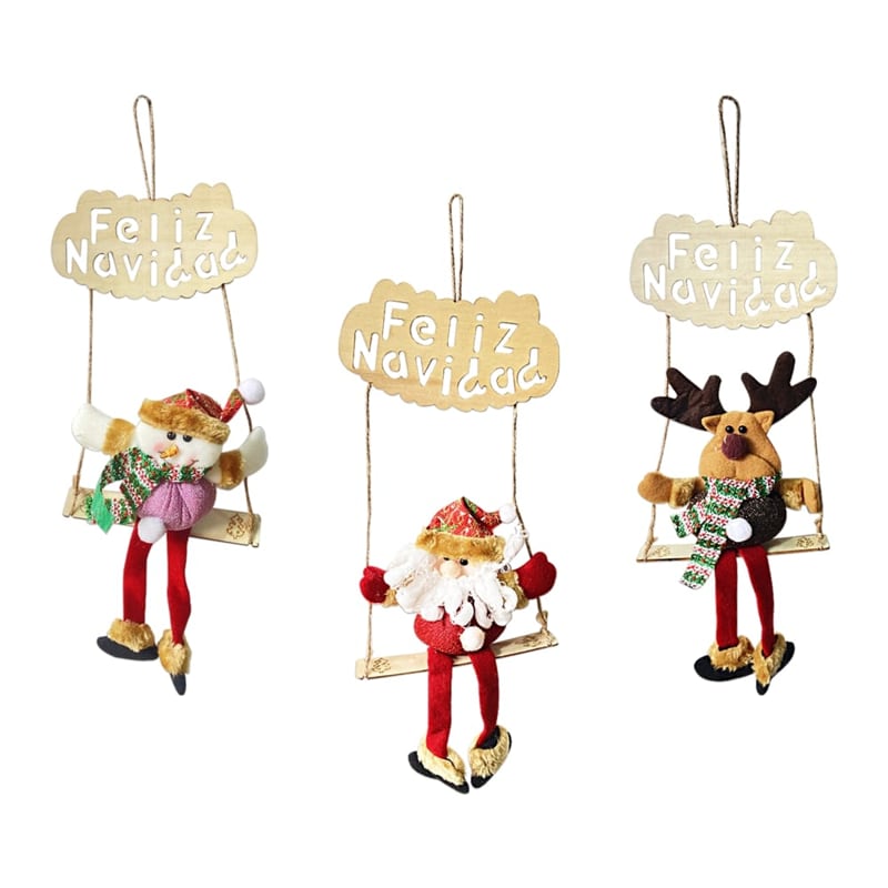 MUÑECO NAVIDEÑO FELIZ NAVIDAD 23CM