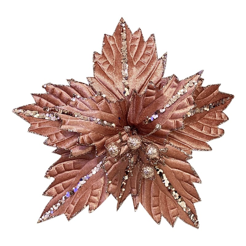 FLOR NAVIDEÑA PALO ROSA 28CM(BDJ X144);
