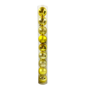 BOLA NAVIDEÑA DORADA 8CM X9