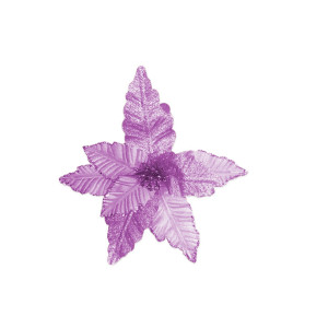 FLOR NAVIDEÑA LILA 26CM (BJX100)
