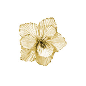 FLOR NAVIDEÑA DORADA 18CM (BJX100)