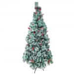 ARBOL NAVIDEÑO ERIZO VERDE PUNTAS BLANCAS 210MTS