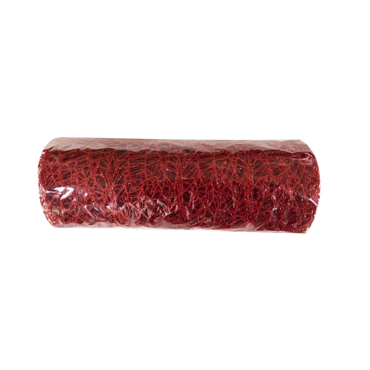 MALLA NAVIDEÑA NIDO DE PAJARO ROJO 24CM*5Y