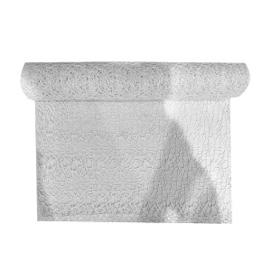 MALLA NAVIDEÑA NIDO DE PAJARO BLANCA 48CM*5Y