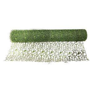 MALLA NAVIDEÑA NIDO DE PAJARO VERDE 48CM*5Y
