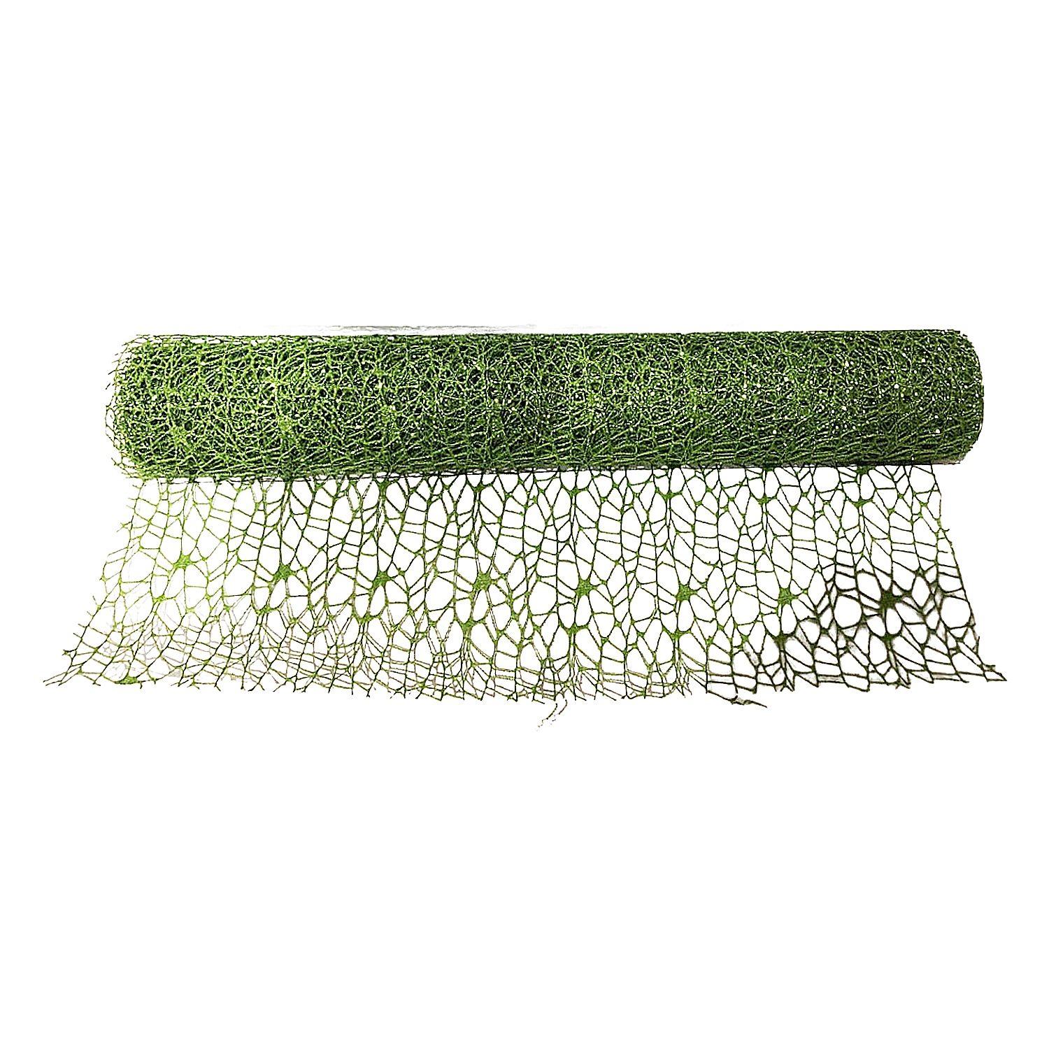 MALLA NAVIDEÑA NIDO DE PAJARO VERDE 48CM*5Y