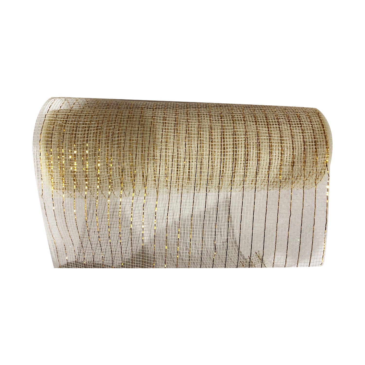 MALLA NAVIDEÑA TRADICIONAL BEIGE 26CM*10Y