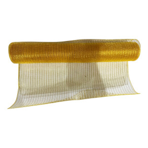 MALLA NAVIDEÑA TRADICIONAL AMARILLA 52CM*10Y