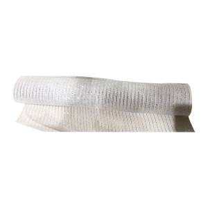 MALLA NAVIDEÑA TRADICIONAL BLANCA 52CM*10Y