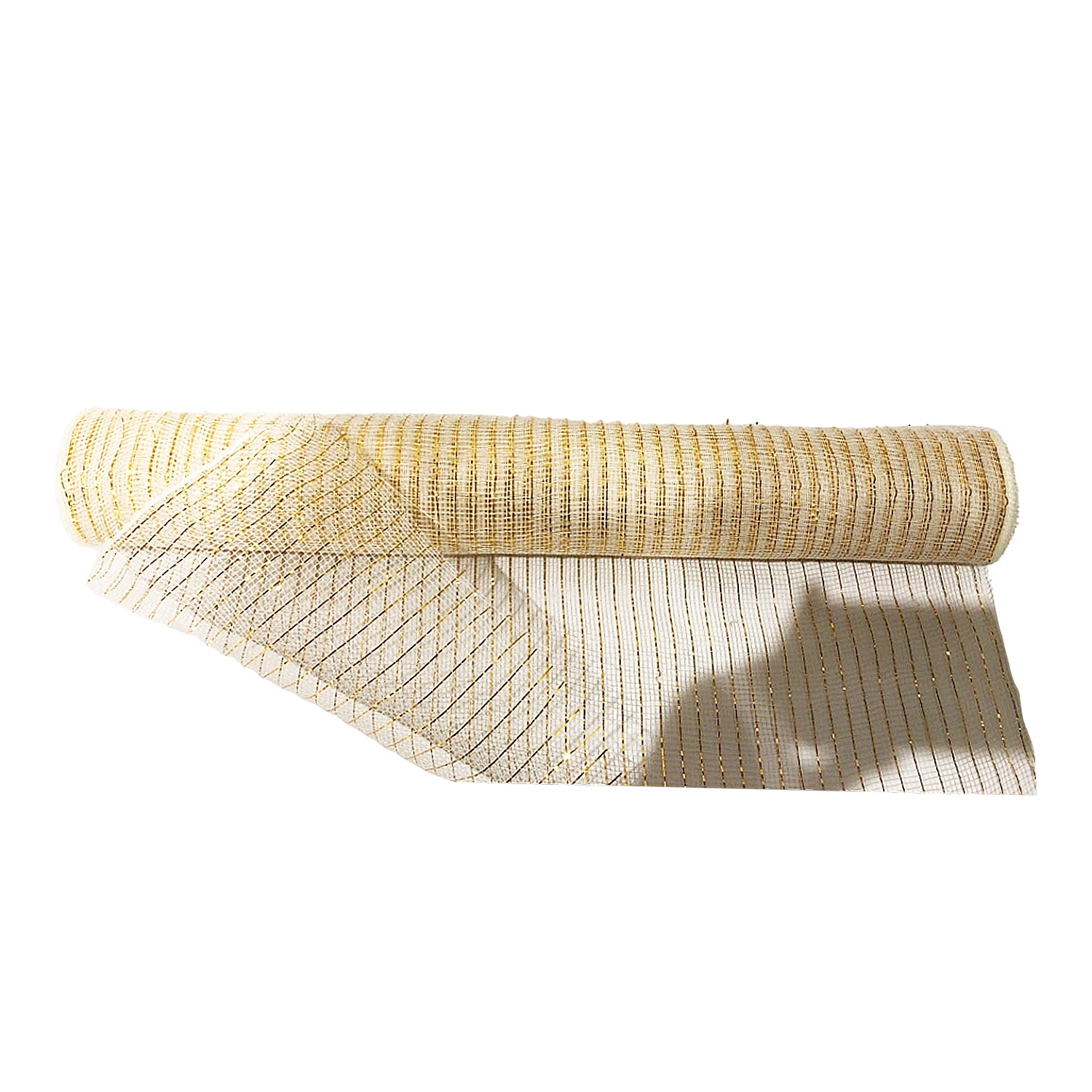 MALLA NAVIDEÑA TRADICIONAL BEIGE 52CM*10Y