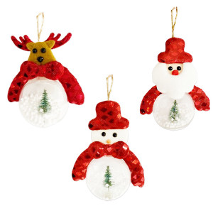 ADORNO BOLA CON MUÑECO NAVIDEÑO