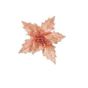 FLOR NAVIDEÑA PALO ROSA 33CM (BJX80)