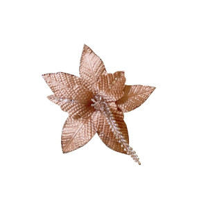 FLOR NAVIDEÑA PALO ROSA 31CM (BJX100)