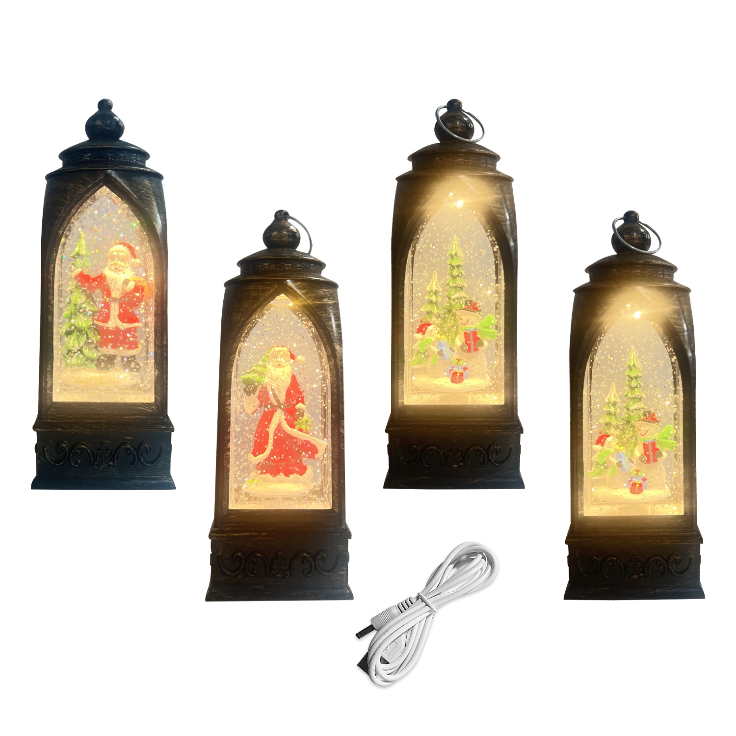 FAROL NAVIDEÑO LUZ Y SONIDO (USB Y PILA)