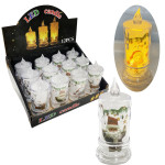 VELA NAVIDEÑA ESTAMPADA LUZ CALIDA (CJX12)