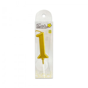 VELA NUMERO #1 DORADO (CJX24)