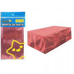 MANTEL DE FIESTA METALIZADO ROJO:(PQTX12)