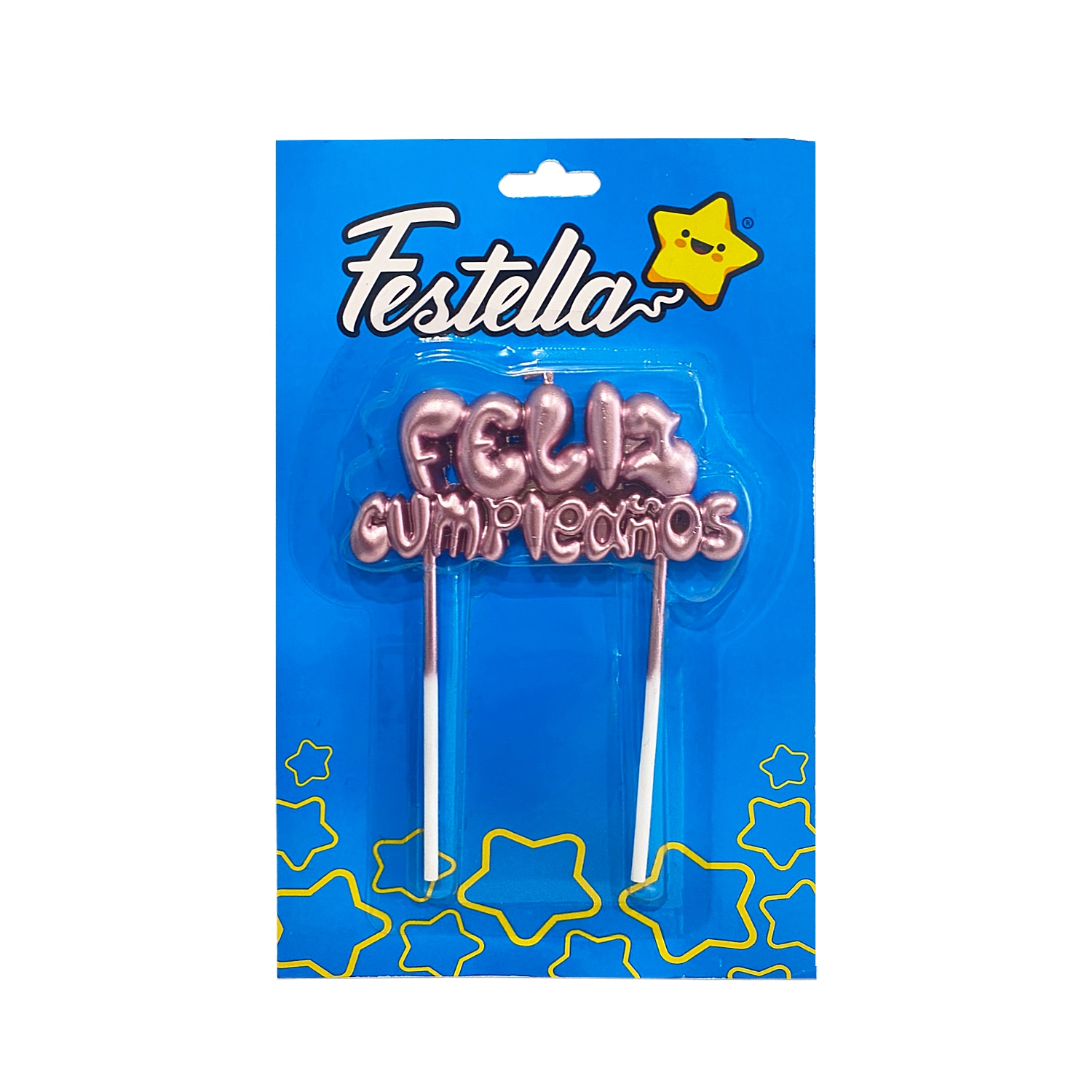 VELA FELIZ CUMPLEAÑOS PALO DE ROSA