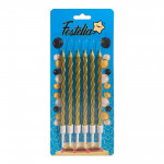 VELA DORADA X6 EN BLISTER 10.5CM (CJX25)