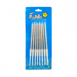 VELA X8 PLATEADA EN BLISTER (CJX25)